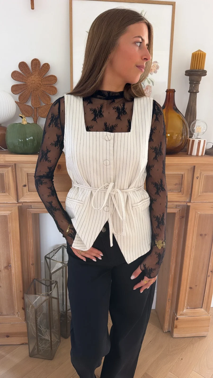 Top dentelle Noir