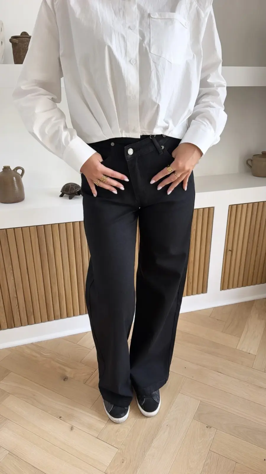 Jean asymétrique Noir