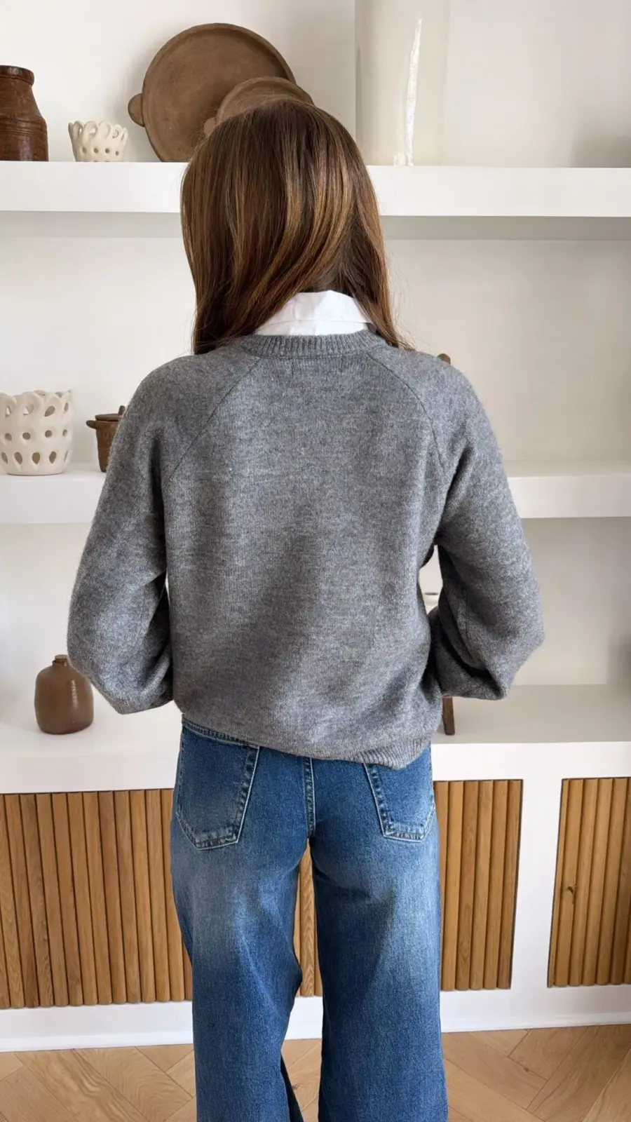 Pull Chemise Gris