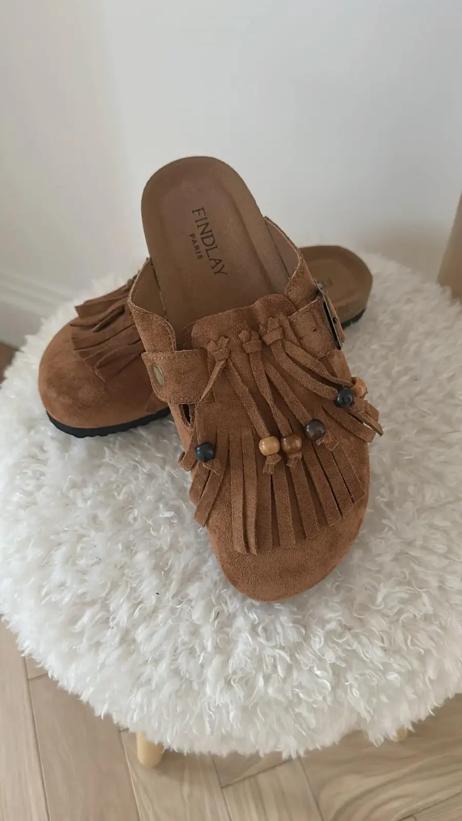 Mules à franges