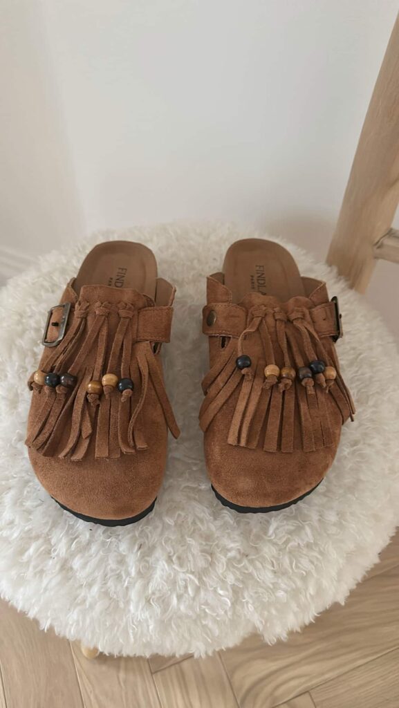 Mules à franges