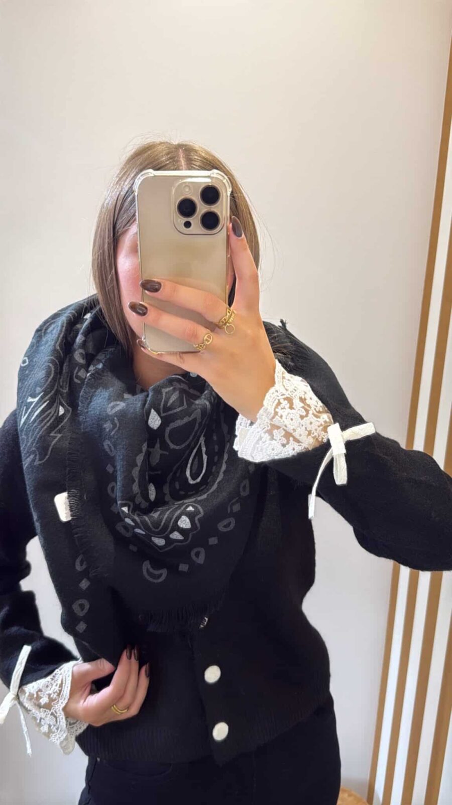Écharpe bandana noir