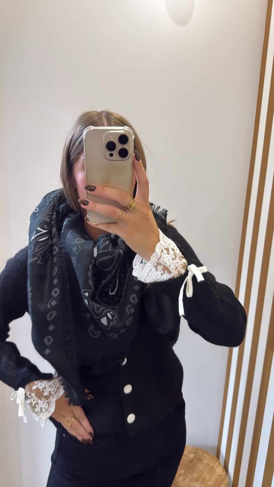 Écharpe bandana noir