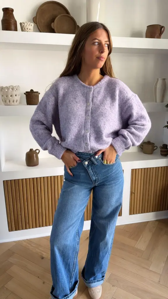 Cardigan Louis Lilas
