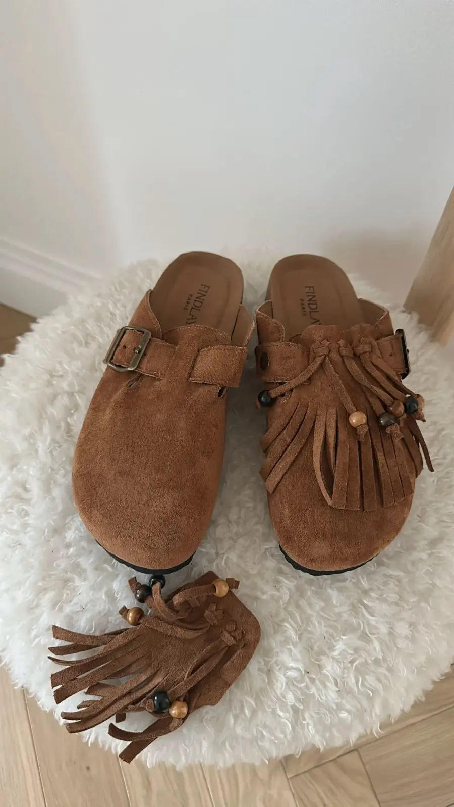 Mules à franges