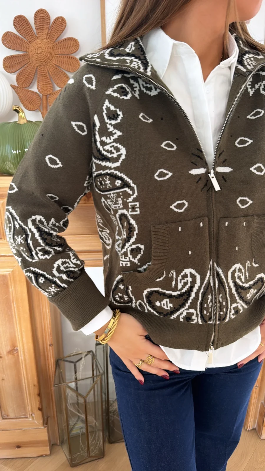 Gilet Bandana Kaki